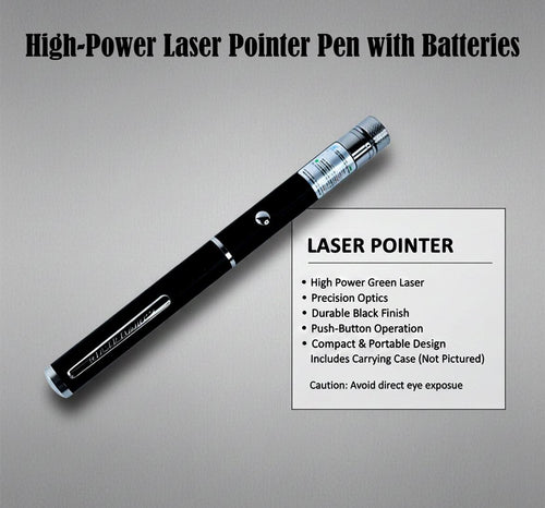 High-Power Laser Pointer Pen With 2 Aa Batteries (1 Set)