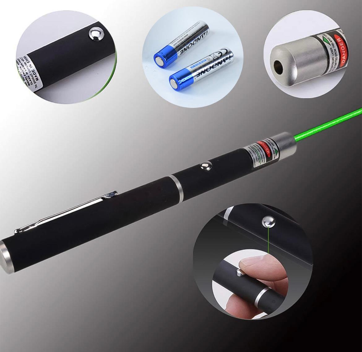 High-Power Laser Pointer Pen With 2 Aa Batteries (1 Set)